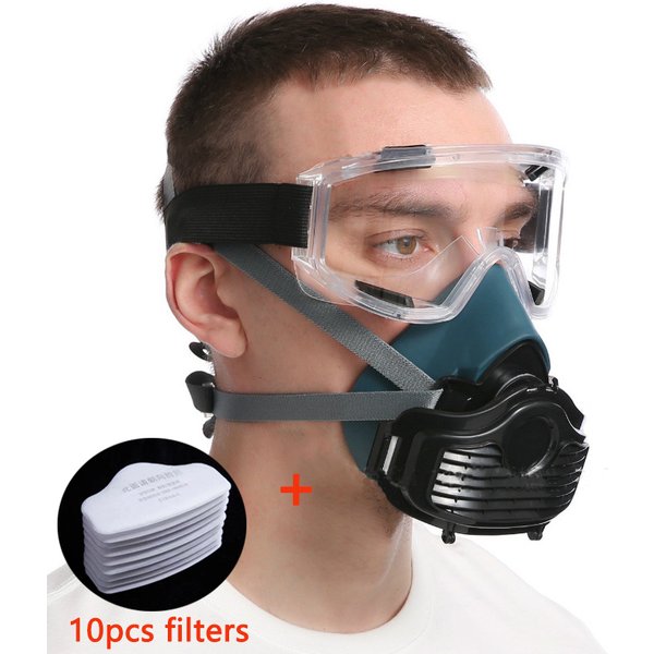 Silicone Dustproof Mask Suitable For Spray Paint House Decoration Grinding Dust Respirator Self-Priming Filter Dust Half Mask