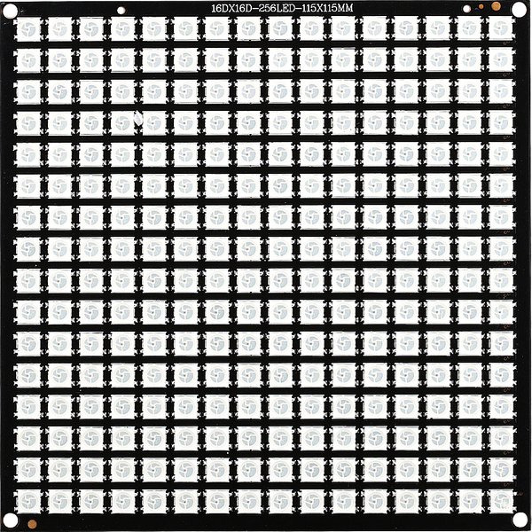 WS2812 LED-Matrix-Panel-Modul 16x16 256 Pixel Vollfarbig Wechselnde Adressierbare RGB-Lichtplatte DC4.5-5.4V für DIY-Dekor-Bildschirm