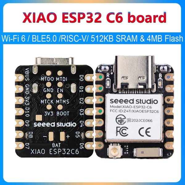 Płytka rozwojowa XIAO ESP32 C6 Tiny SuperMini Wi-Fi6 BTLE5.0 32-bit RISC-V 512KB SRAM i 4MB Flash dla Arduino/SeeedStudio