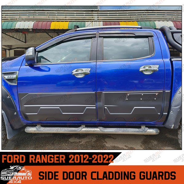 Seitliche Türverkleidungs-Schutzleisten für Ford Ranger 2012-2022 Wildtrak XL T6 T7 T8 Doppelkabine, Türseitenschutzleiste, Autozubehör
