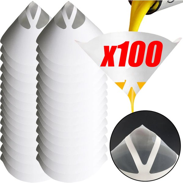 10/100pcs Einweg-Autolack-Sprühgitter-Papier filter, der den Sieb trichter reinigt. Lack filter konischer Nylon-Mikron-Papier trichter