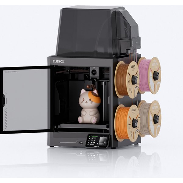 ELEGOO Centauri Carbon 2 Combo Mehrfarbiger FDM 3D-Drucker mit hoher Geschwindigkeit von 500 mm/s, leisem Betrieb und CoreXY-Technologie – professioneller 3D-Drucker für den Heimgebrauch.