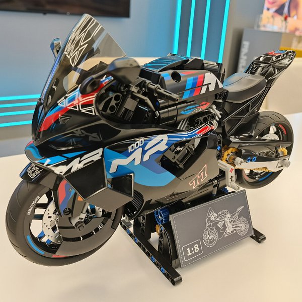 Technische Simulation 1000 RR V4R Rennmotorrad Bausteine Modell Stadt Hightech-Motorrad Spielzeug für Jungen Geschenke