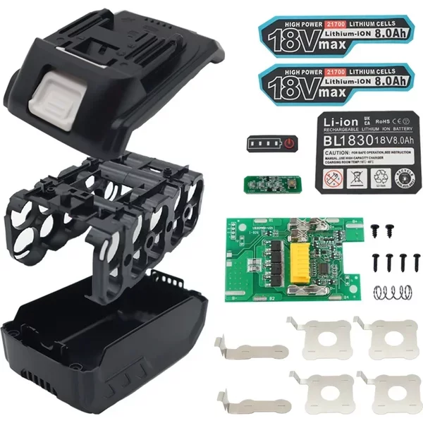 BL1830 10X21700 Li-Ion Batterie Fall PCB Lade Schutz Platine Shell Box BL1845 Für MAKITA 18V 6,0 Ah 8,0 Ah Gehäuse
