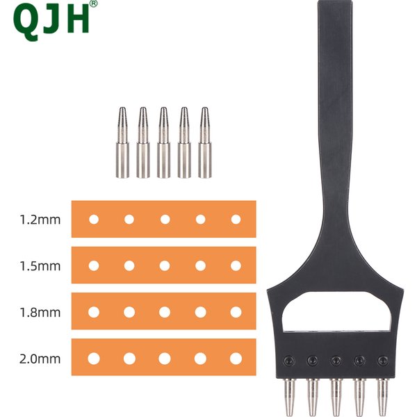 1 Stücke Austauschbare Kreis Leder Locher Werkzeuge, Schnürung Nähen Professionelle Arbeits Handwerkzeug Kit DIY Leder Handwerk Meißel