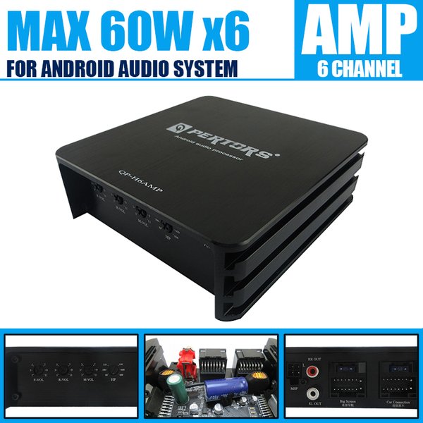 Class AB 6 Way Car Power Amplifier Non-Destructive Installation DSP Car Audio Speaker For Android Large Screen Dedicated Amp