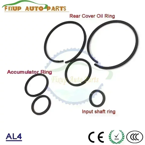 DPO AL4 Auto Getriebe Hintere Abdeckung Öl Ringe Akkumulator Ringe Eingang Welle Dichtung Für Peugeot 206 207 307 406 Citroen Renault