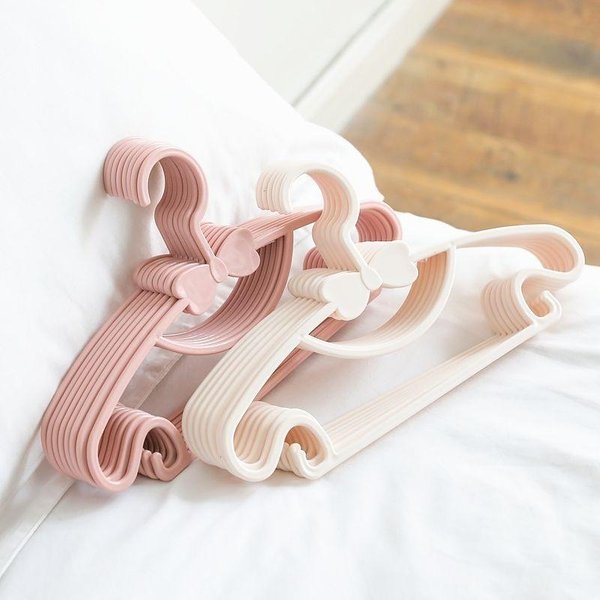 10 pièces porte-vêtements pour bébé Portable en plastique serviette affichage écharpes cintres enfants vêtements organisateur coupe-vent enfants manteaux cintre