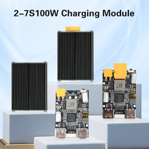 2-7S 100W Schnelllademodul Backup-Stromversorgung Hauptplatine TYPE-C USB XT60 XT30 Kompatibel mit Lithium-Eisenphosphat-Batterien