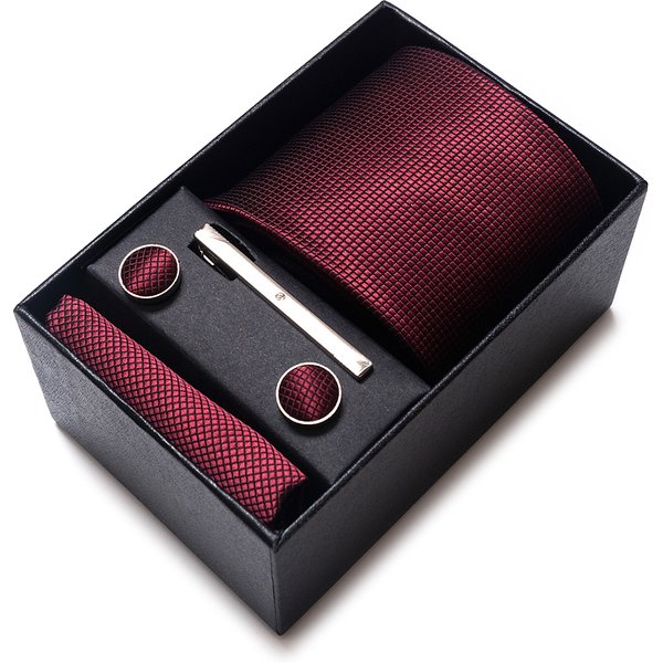 Ensemble de boutons de manchette pour hommes, mouchoir à cravate, boîte cadeau de vacances, accessoires de costume en or bleu, Gravatas de mariage minces