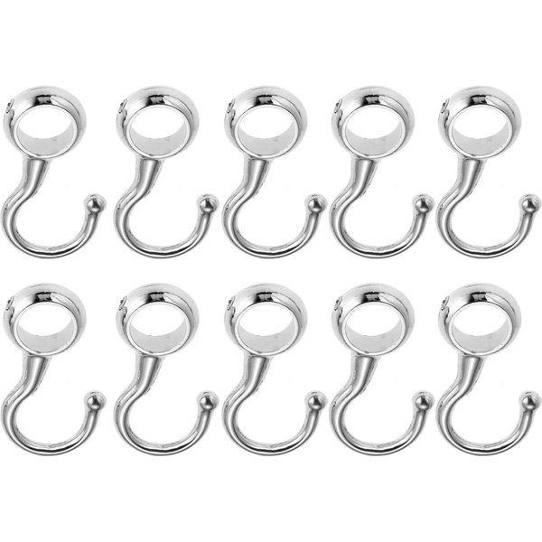 DRELD – crochet de salle de bain, 10 pièces, Tube de suspension de garde-robe, crochets de tige, poêle de cuisine, crochet de salle de bain pour vêtements et serviettes 16mm/19mm/22mm/25mm