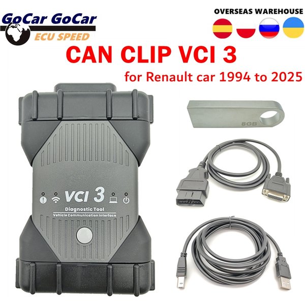 Neue V240 KÖNNEN CLIP VCI3 Wifi Für Renault OBD2 Diagnose Scanner Volle Funktionen Für Renault VCI 3 Auto Programmierung Werkzeug bis 2025