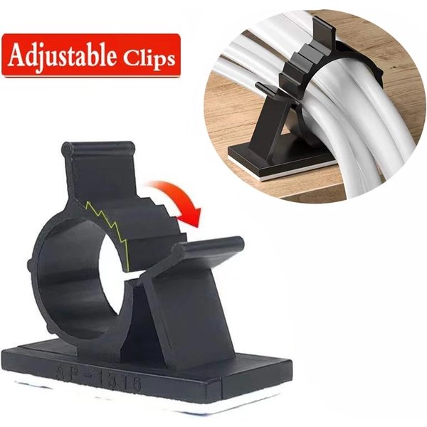 Einstellbare Kabel Organizer Selbstklebende Kabel Clips Tisch Kabel Management Kabel Halter Für Auto PC TV Lade Draht Wickler Klemme