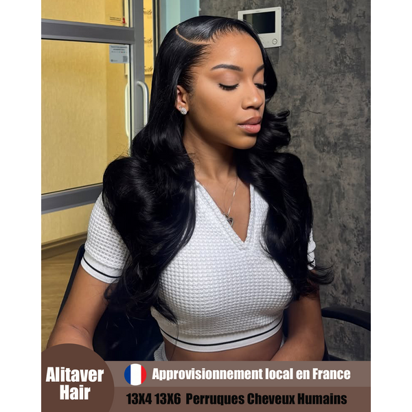 Perruques Cheveux Humains Body Wave Lace Front Sans Colle Pour Femme, Perruques Cheveux Humains Body Wave 13x6 HD Lace Frontal