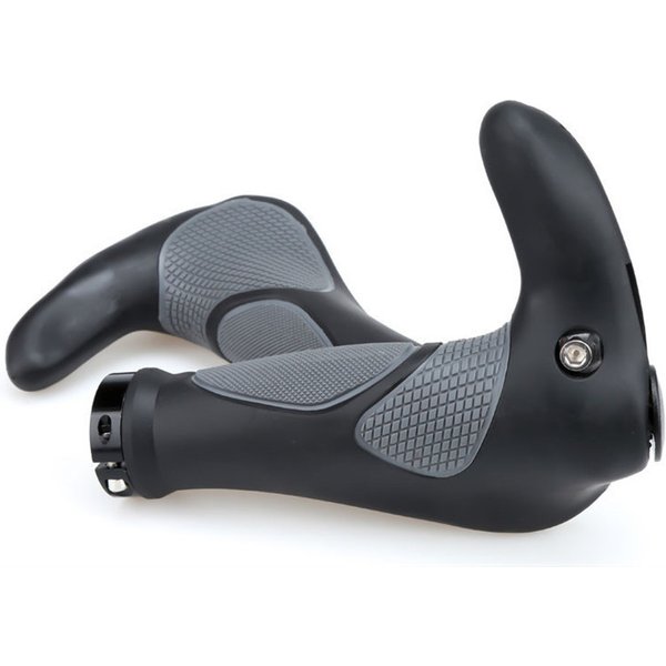 Bicycle Grip Handlebar End Cap Aluminium Alloy Lock Mountain Handle Bar Grip Bike Anti-Skid Rubber Bicycle Skid-Proof Grips