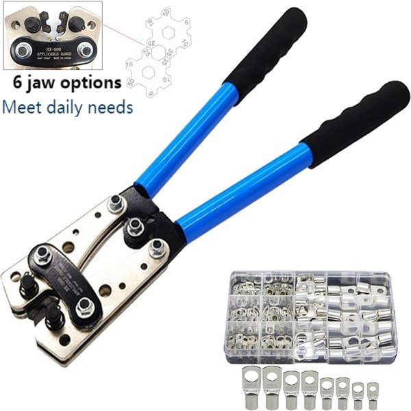 Pince à sertir 6-50mm AWG 22-10, HX-50B, anneau de cuivre pour voiture, bornes de batterie de câble nu, cosse hexagonale, outil de sertissage