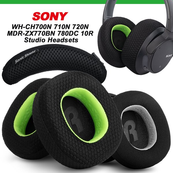 Nauszniki do słuchawek SONY WH-CH700N CH710N CH720N MDR-ZX770BN MDR-ZX780DC, zamiennik, kompatybilna wersja, gąbka proteinowa