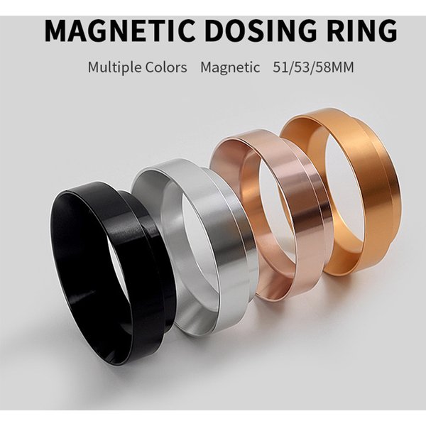 Kaffee Dosierung Ring Magnetische 51MM 53MM 58MM Für Delonghi Breville Siebträger Espresso Zubehör Barista Trichter Werkzeug Coffeeware