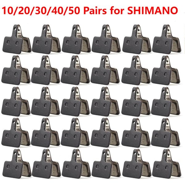 1-50 Set MTB Mountain Bike Metal Disc Brake Pads for SHIMANO M375 M445 M446 Bicycle Parts Cycling Organic Resin Disc Brake Pads