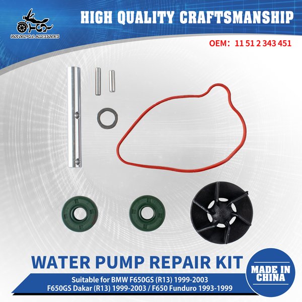 Kit de réparation de pompe à eau SJ 11512343451 joint d'étanchéité de l'axe de l'impeller pour BMW F650GS CS ST G650 Xchallenge Xcountry G650GS 1993 - 2007