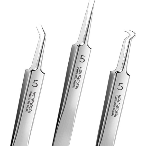 German Ultra-fine No. 5 Cell Pimples Blackhead Clip Tweezers Beauty Salon Special Scraping & Closing Artifact Acne Needle Tools