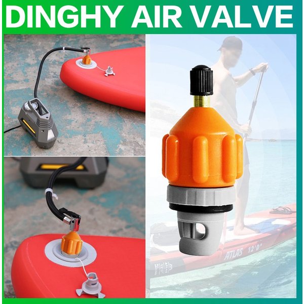 Adaptateur de Valve d'air Durable, adaptateur de Valve d'air de bateau à rames résistant à l'usure, adaptateur de pompe gonflable de Kayak en Nylon pour planche SUP
