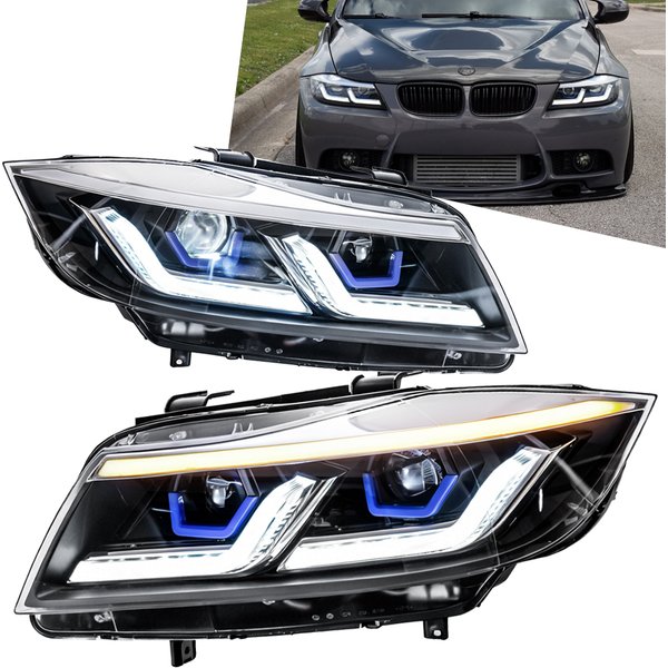 TYPY Autoscheinwerfer für BMW 3er Serie E91 E90 Scheinwerfer 2005-2012 LED-Frontleuchte 320i 318i 330i DRL Projektor Frontlicht Autozubehör