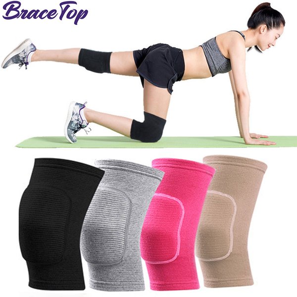 1 Pair Sports Knee Pads Adults Kid Dance Knee Protector Elastic Thicken Sponge Knees Brace Support for Gym Yoga Workout Training