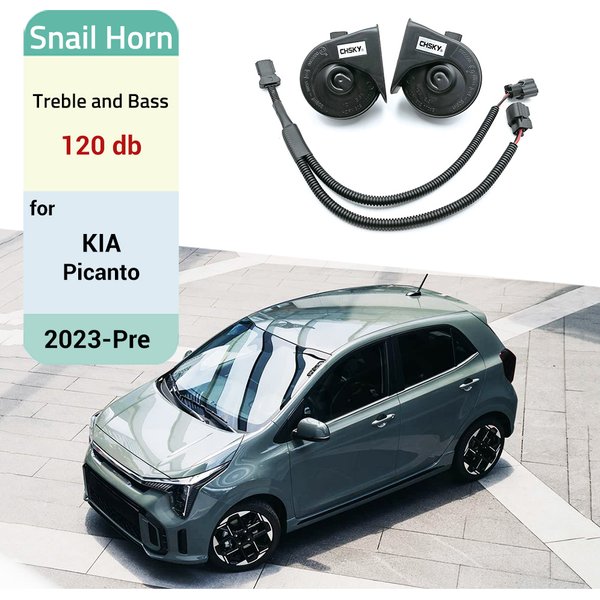 Haut-parleurs de klaxon d'escargot de voiture, Tweeter, sifflet étanche pour basses élevées, pour KIA Picanto 2023-Pre