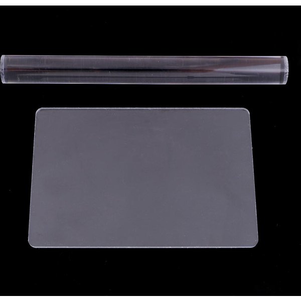 2 Stück Acryl-Tonwalze mit Acrylplatte, Acryl-Ton-Antihaftwalzen zum Formen und Formen, Polymer-Ton-Werkzeug
