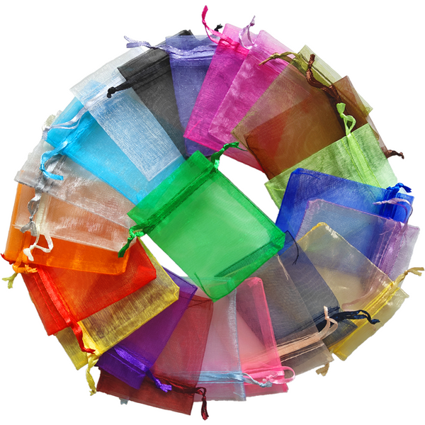 25/50/100 stücke Organza Geschenk Beutel Mehrfarbige Kordelzug Beutel Für Süßigkeiten Schmuck Tasche Verpackung Hochzeit Geschenk Taschen Organza Beutel