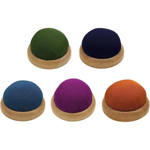 2.7inch Pin Cushion Needle Pincushion with Wooden Base Wrist Pin Holder for Sewing and Quilting, Stitch Needlework