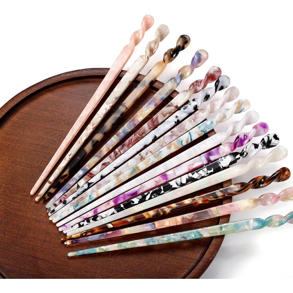 Baguettes à cheveux de Style chinois, baguettes Vintage en résine d'acétate pour femmes, épingles à cheveux, épingle, couvre-chef, accessoires bijoux de cheveux de mariage