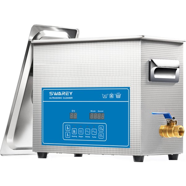 SWAREY 6,5 l Ultraschallreiniger, Timer, Uhr, Schmuck, Münzen, Reinigungsmaschine mit Korb