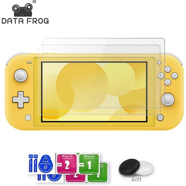 DATA FROG Displayschutzfolie aus gehärtetem Glas, kompatibel mit Switch Lite, transparenter HD-klarer Displayschutz für Switch Lite