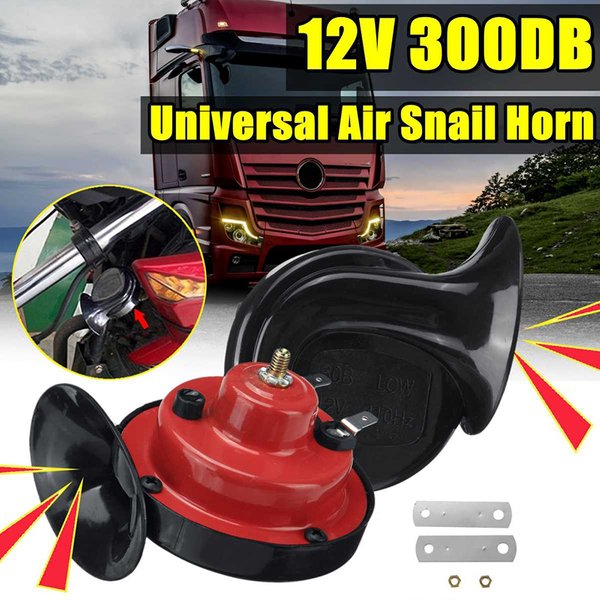 Klaxon d'escargot électrique étanche à air le plus fort pour camions, son de train double, 300DB, 12 V, 24 V, 48V, 2 pièces