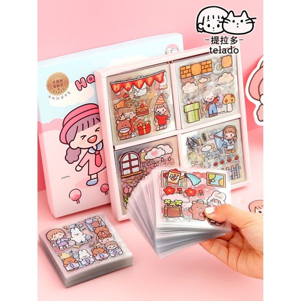 Autocollant Kawaii pour Journal, étiquette Scrapbooking, papeterie pour animaux de compagnie, décoration pour Journal intime, téléphone, 20 pièces/ensemble