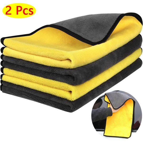 2Pcs/lot 30x30/40/60cm Car Wash Microfiber Towel Car Cleaning Drying Cloth Car Care Cloth Microfiber Towel Car Microfiber Cloth