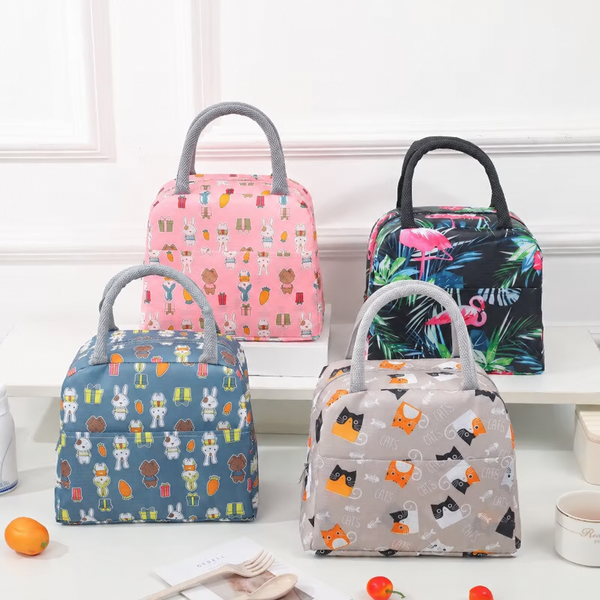 Sac à lunch isotherme de dessin animé pour enfants, sac à bento portable, fourre-tout de pique-nique, sacs de boîte à lunch scolaire, sac de glace isotherme, chaleur thermique, nouveau