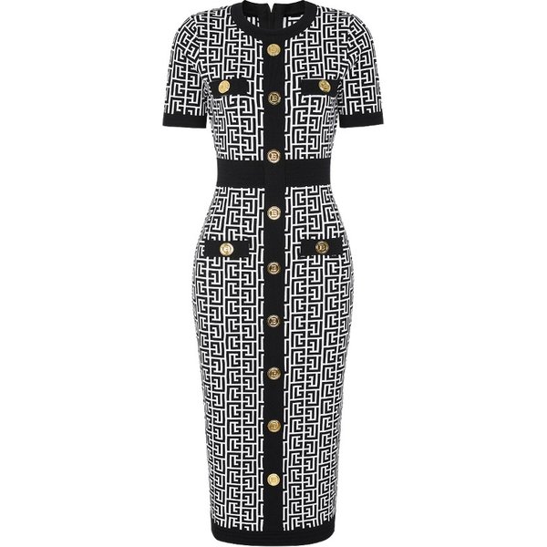 Customized Quality in Stock Short Sleeved Round Neck Knitted Classic Versatile Slim Fit and Slimming Bag Hip Dress