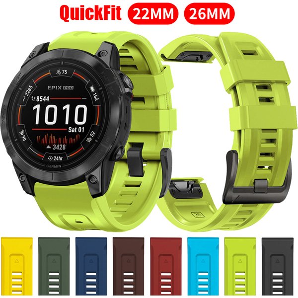 QuickFit 22 mm 26 mm Silikonarmband für Garmin Fenix 7 7X Pro 5XPlus 6XPro 5Plus Epix Gen 2 Band für Enduro 2 Armband