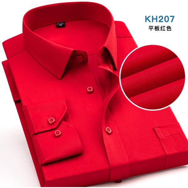 Chemise classique décontractée à manches longues pour hommes, chemise habillée blanche, chemise noire, 7 documents purs, bureau, entreprise, travail social, 5618