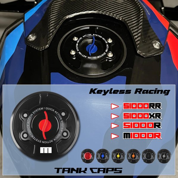 Bouchon de réservoir de carburant à dégagement rapide CNC sans clé pour moto BMW S1000RR S1000R HP4 M1000RR 2009-2024 2022