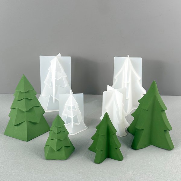 Weihnachtsbaum Silikonformen DIY handgemachte Aromath Gips duftende Kerze Form Weihnachtsgeschenk Party Supplies Home Decor Handwerk