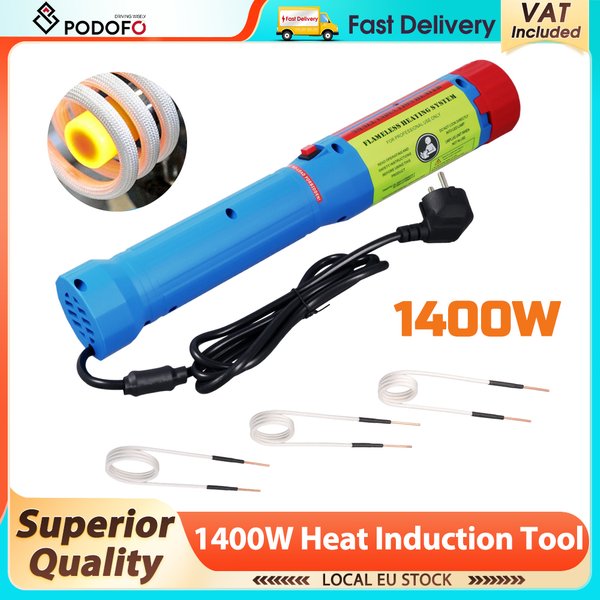 Kit de chauffage par induction magnétique Podofo 1400W, outil de démontage d'écrous, outil de chauffage par induction pour l'élimination des vis rouillées, outils de réparation