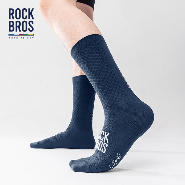 ROCKBROS Chaussettes de cyclisme apaisantes, chaussettes de sport absorbant les chocs, chaussettes de vélo en tissu respirant, chaussettes d'extérieur hautement élastiques, une paire