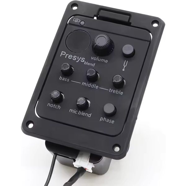 Pour Fishman Presys Blend 301 : Micro de guitare avec préampli pour guitare acoustique, égaliseur, accordeur de guitare, contrôle du volume, des basses et des aigus