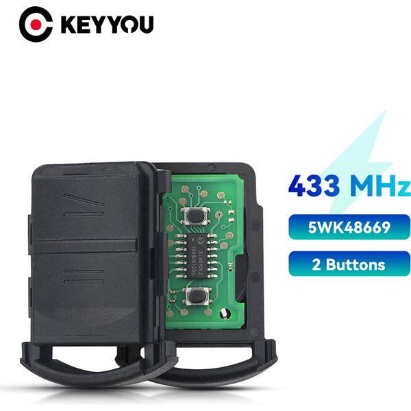 KEYYOU 5WK48669 sans puce pour Vauxhall pour Opel Corsa C Meriva Tigra Combo Van ASK 433.9MHz 434mhz clé de voiture à distance