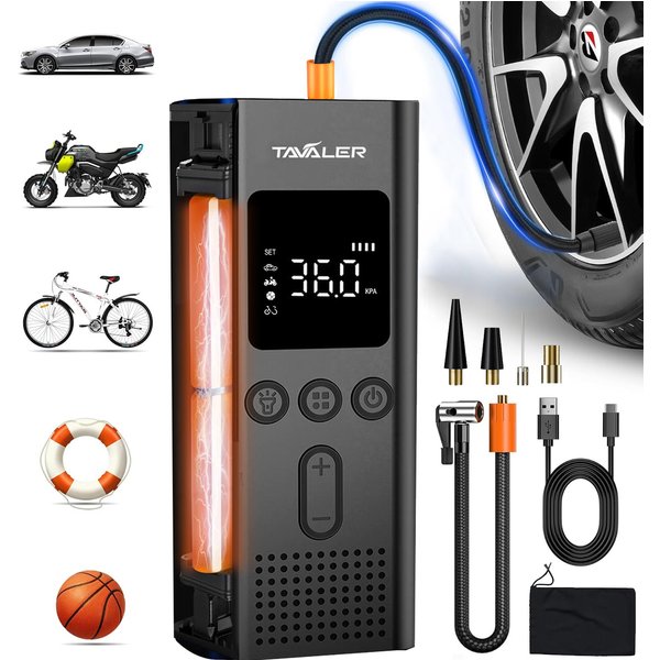 Pompe à vélo 150psi, gonfleur numérique sans fil Portable avec Valve Schrader Presta pour voiture, moto, boule, accessoires de vélo vtt