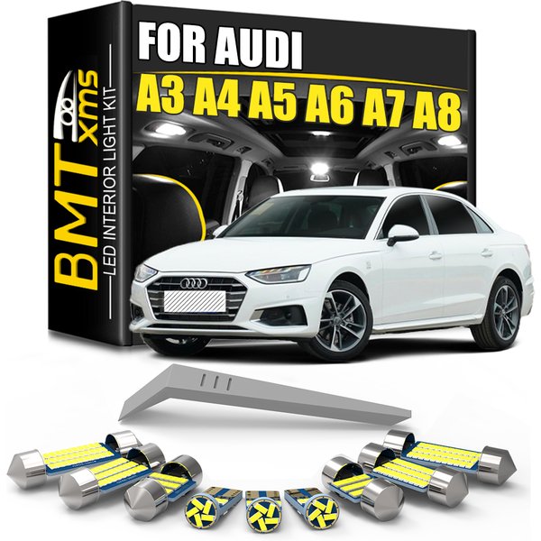 BMTxms – lumière intérieure LED Canbus, pour Audi A3 8L 8V 8P A4 B5 B6 B7 B8 A5 8TA 8T3 A6 C5 C6 C7 A7 4G A8 D2 D3 berline Avant 1996 – 2021
